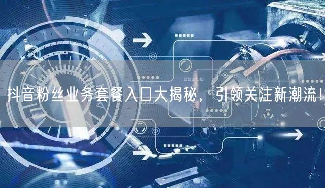 抖音粉丝业务套餐入口大揭秘，引领关注新潮流！