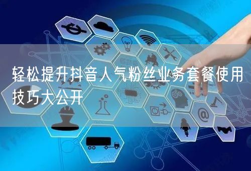 轻松提升抖音人气粉丝业务套餐使用技巧大公开