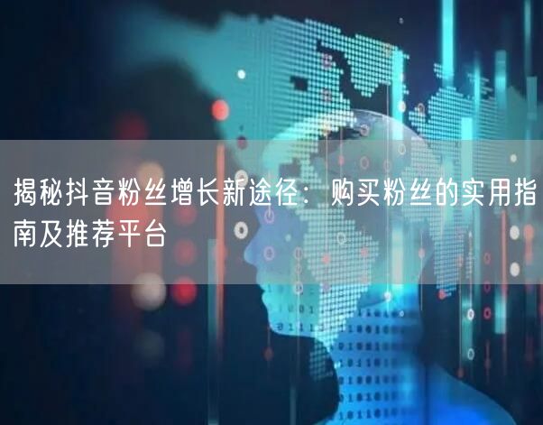 揭秘抖音粉丝增长新途径：购买粉丝的实用指南及推荐平台